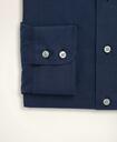 Brooks Brothers Men's Milano Slim-Fit Dress Shirt, Dobby English Collar Solid | Navy