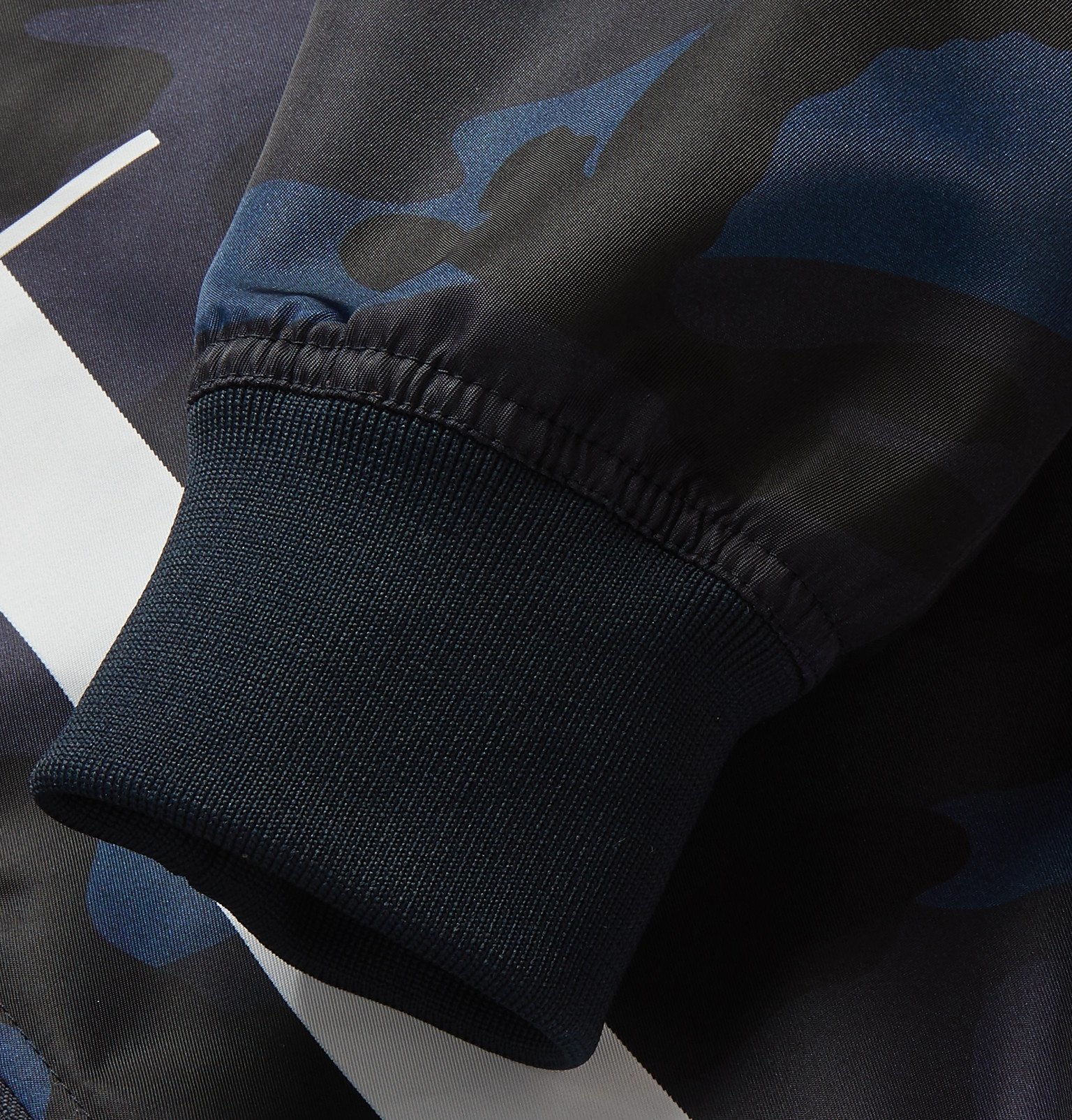 Valentino - Logo and Camouflage-Print Nylon Bomber Jacket - Blue 