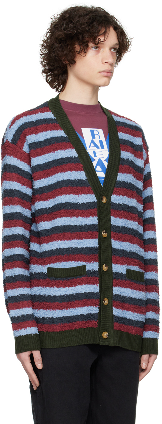 Brain Dead Blue Teddy Striped Cardigan Brain Dead