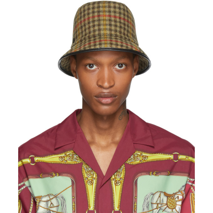 Gucci Beige Plaid Bucket Hat Gucci