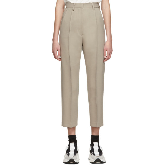 Beige wool trousers Clearance