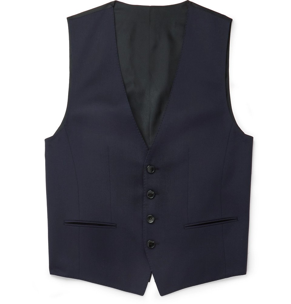 hugo boss navy waistcoat