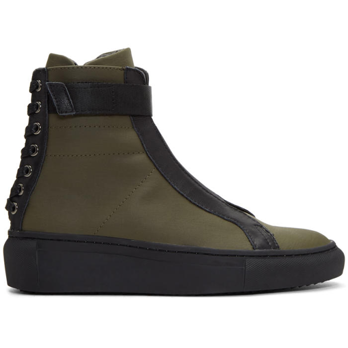 D by D Khaki Back Shoelace HighTop Sneakers D by D