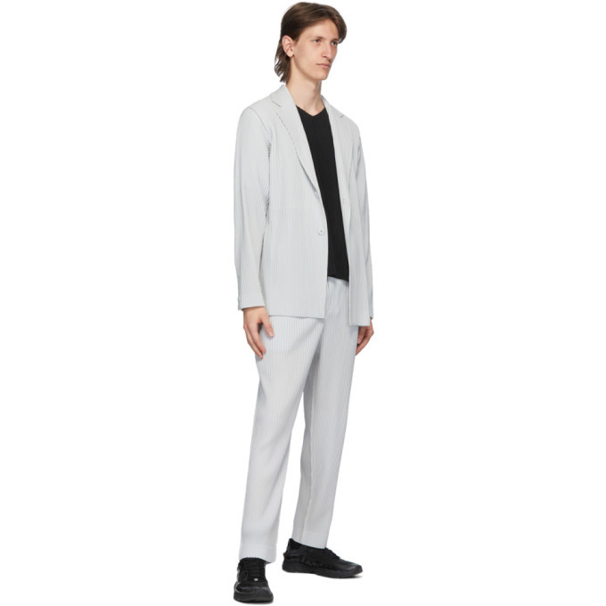 Homme Plisse Issey Miyake Grey Tailored Pleats 2 Blazer Homme Plisse Issey  Miyake