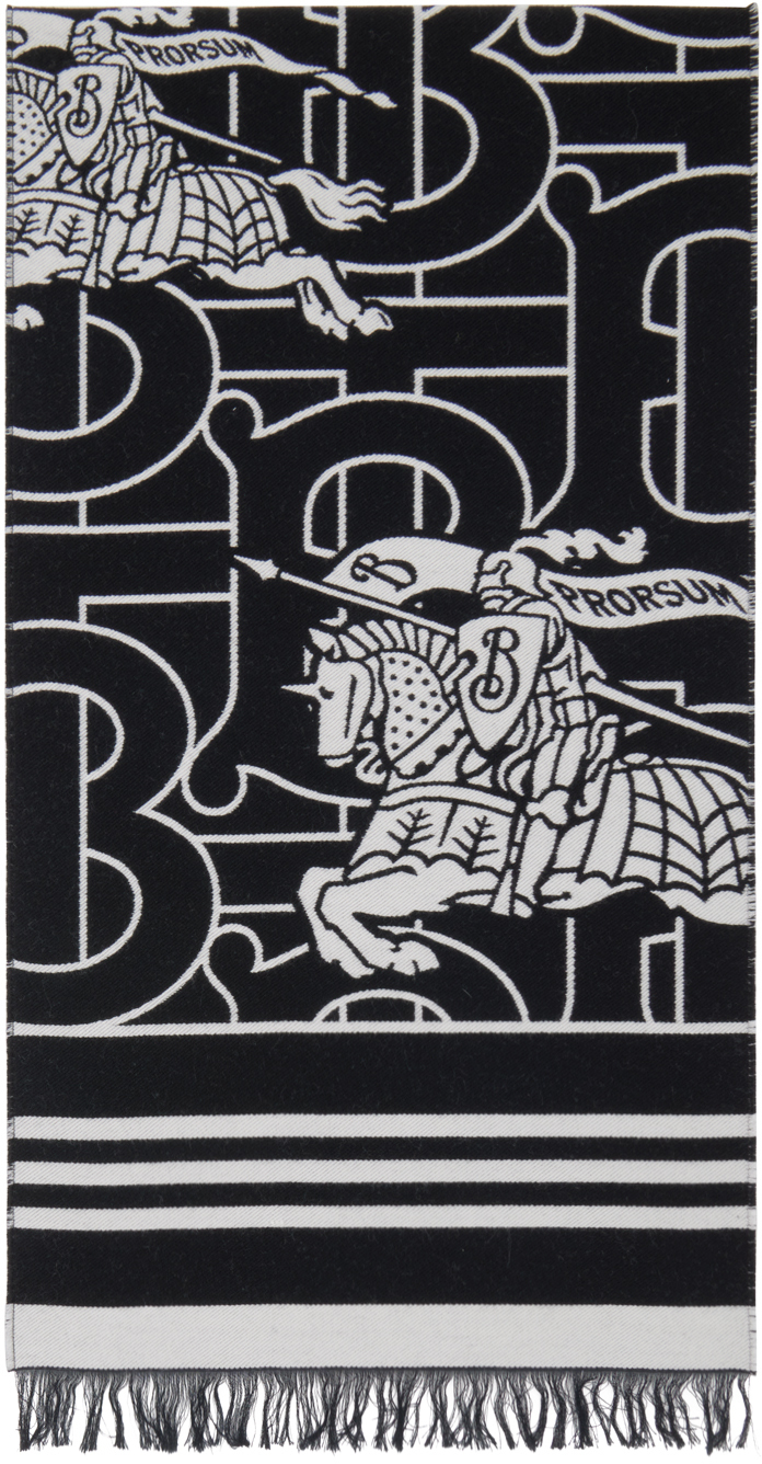 Burberry Black Montage Scarf Burberry