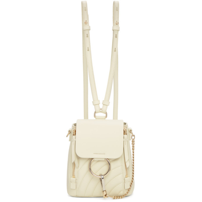 chloe backpack white