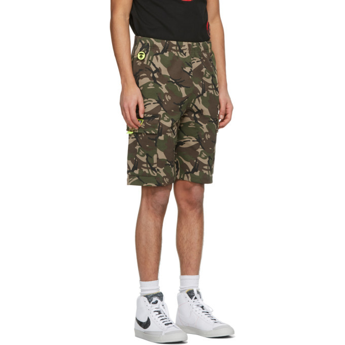 pe By A Bathing Ape Green And Brown Camo Shorts pe By A Bathing Ape