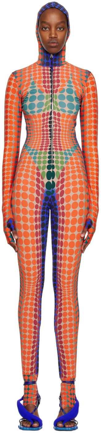 Photo: Jean Paul Gaultier Orange Dots Midi Dress