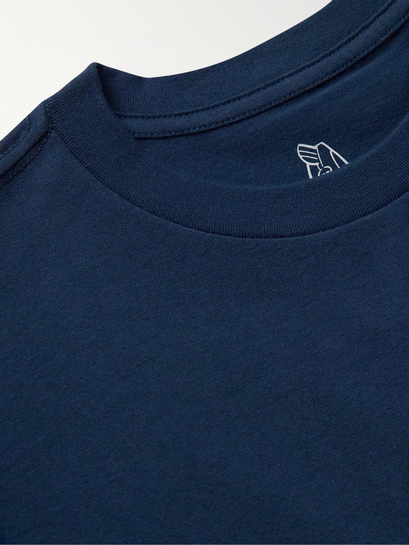 BIRDWELL - Logo-Print Cotton-Jersey T-Shirt - Blue Birdwell
