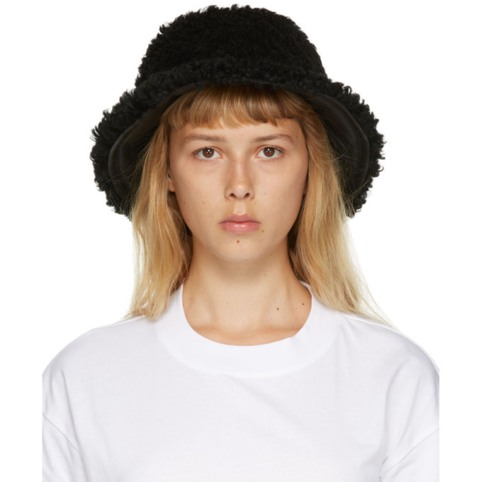 Marni Black Shearling Bucket Hat Marni