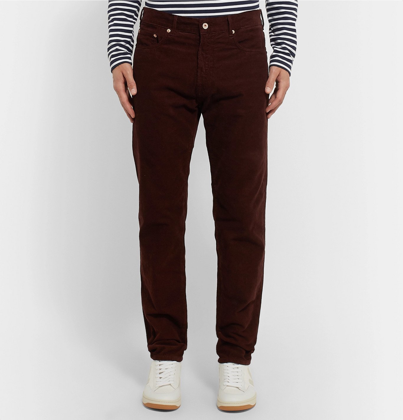 Bellerose - Slim-Fit Cotton-Corduroy Trousers - Burgundy Bellerose