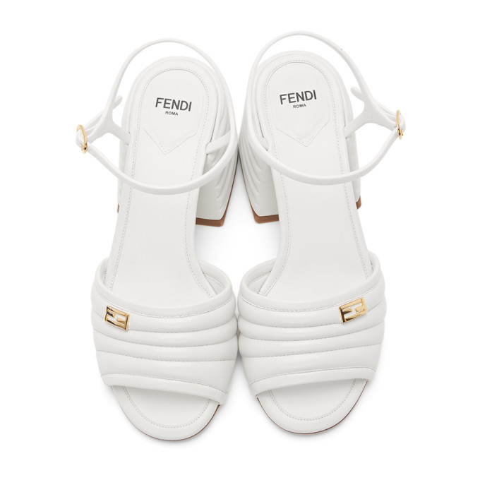 fendi white heels