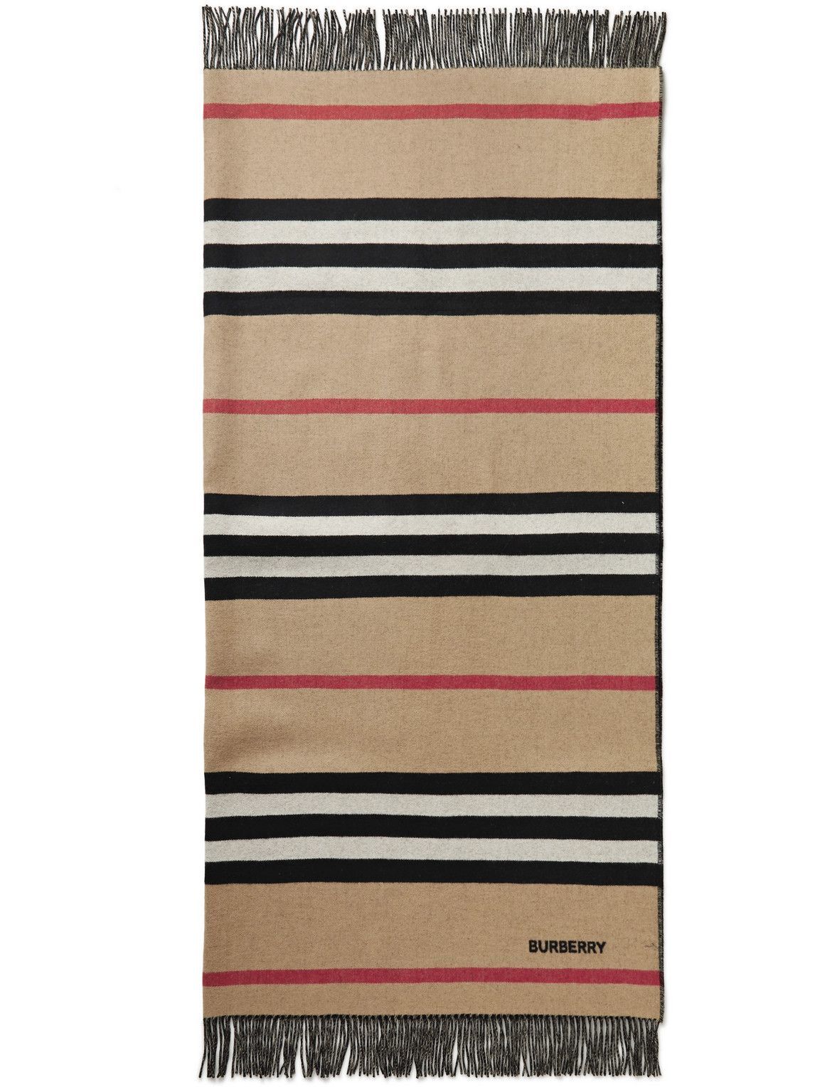 Burberry - Fringed Striped Cashmere Blanket