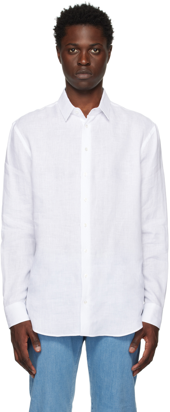 Giorgio Armani White Spread Collar Shirt Giorgio Armani