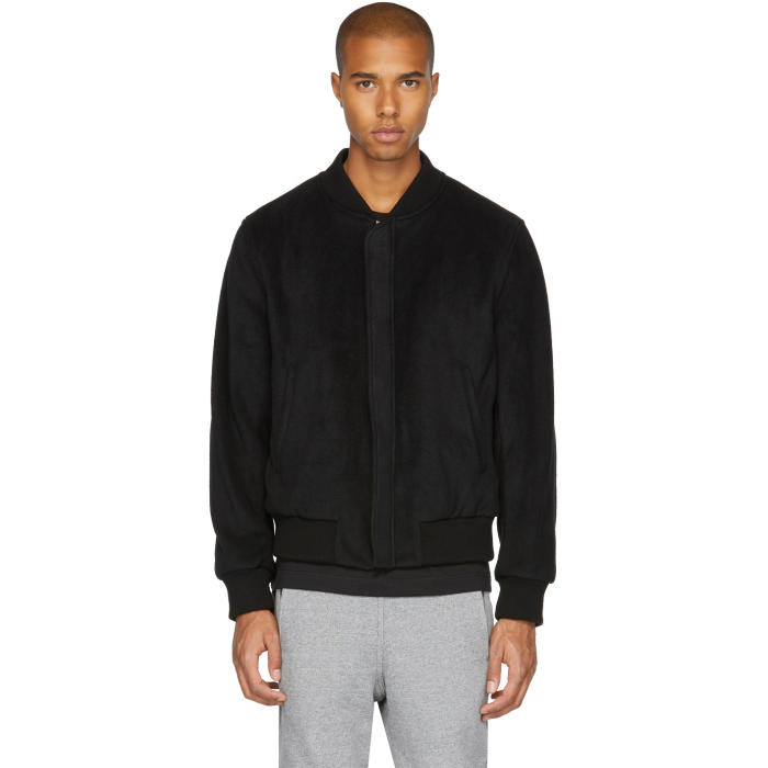 Childs Black Fleece Bomber Jacket Childs