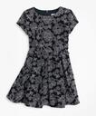 Brooks Brothers Girls Embroidered Ruffle Dress | Navy
