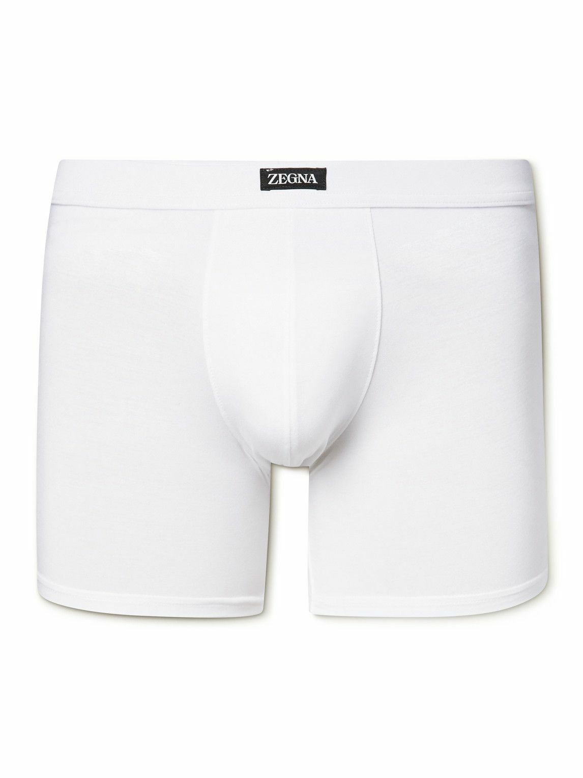 Zegna StretchModal Boxer Briefs White Zegna