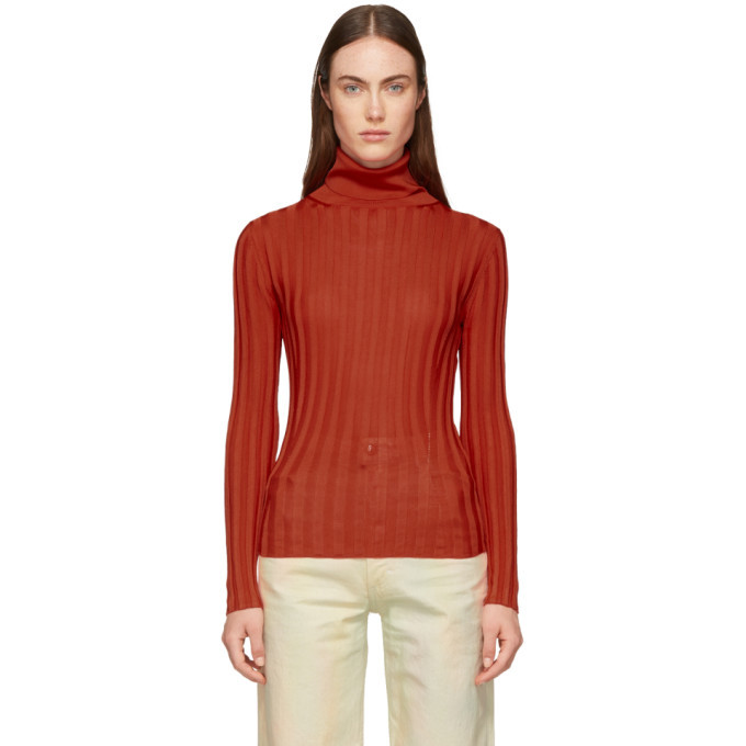Acne Studios Red Fitted Turtleneck Acne Studios