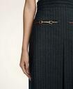 Brooks Brothers Women's Cotton Pleated A-Line Skirt | Navy