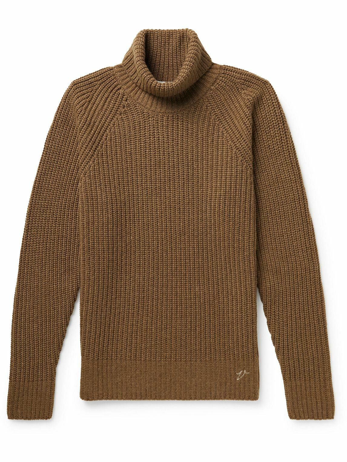 Photo: Valstar - Ribbed Cashmere Rollneck Sweater - Brown