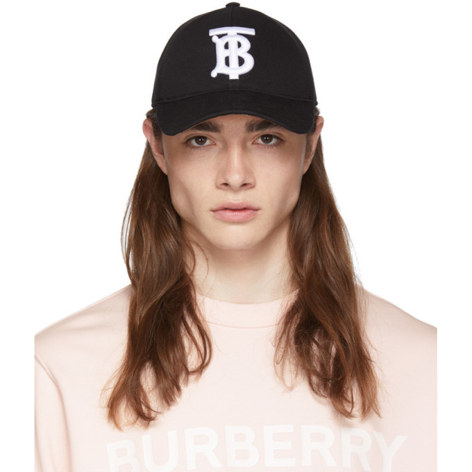 Burberry Black Jersey Logo Cap Burberry