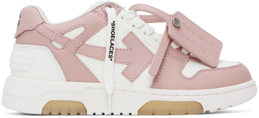 pink white off white sneakers