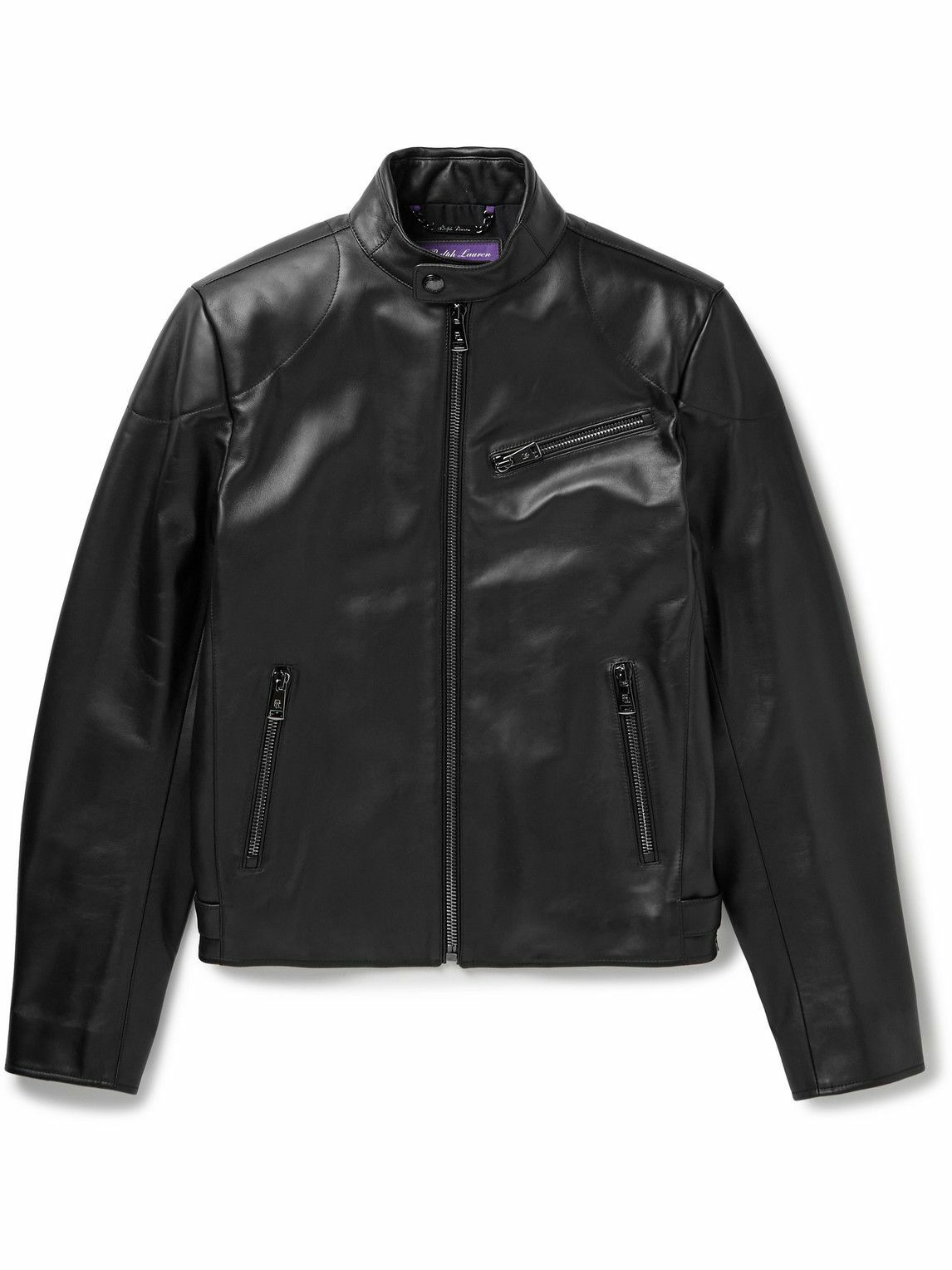 Photo: Ralph Lauren Purple label - Randall Leather Biker Jacket - Black
