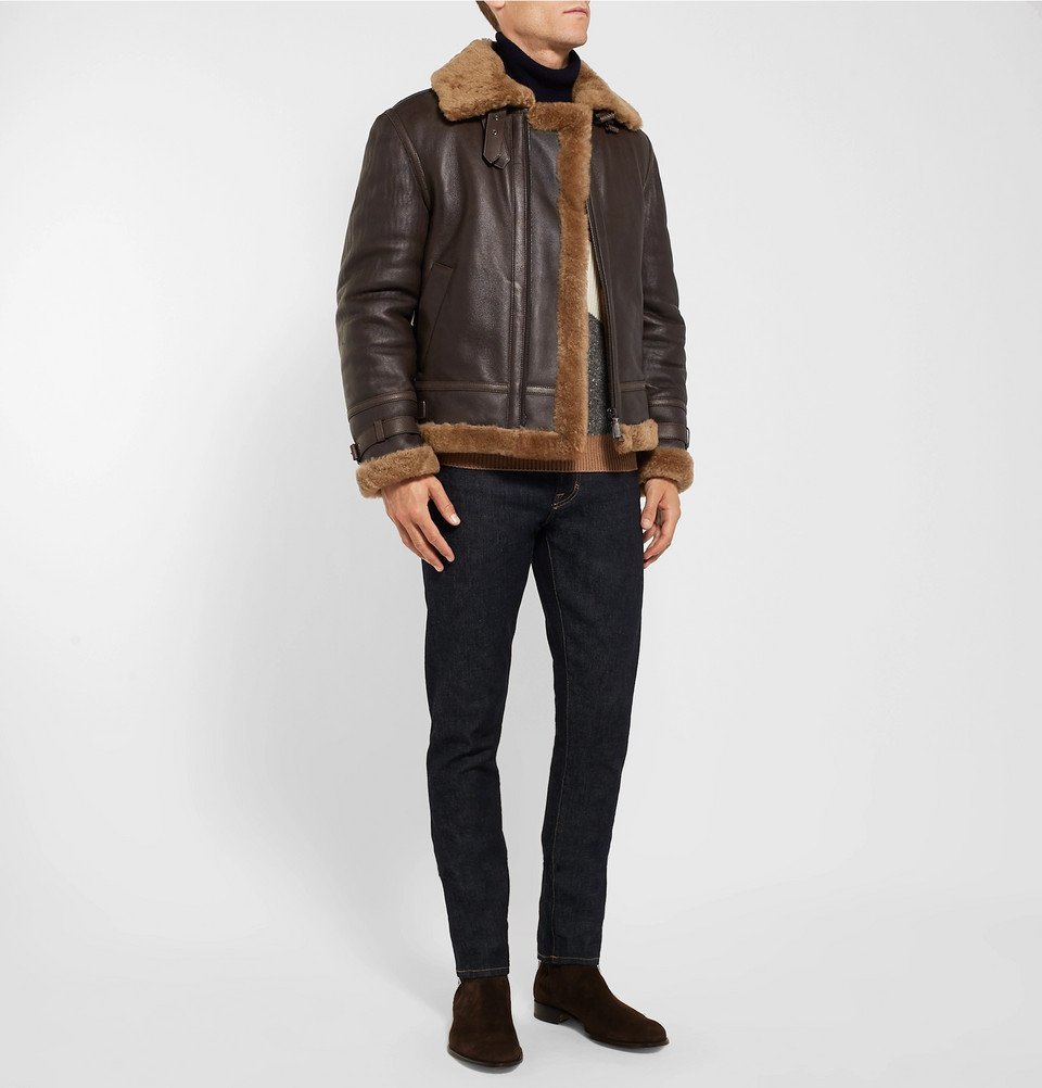 Brioni - Shearling Jacket - Men - Brown Brioni