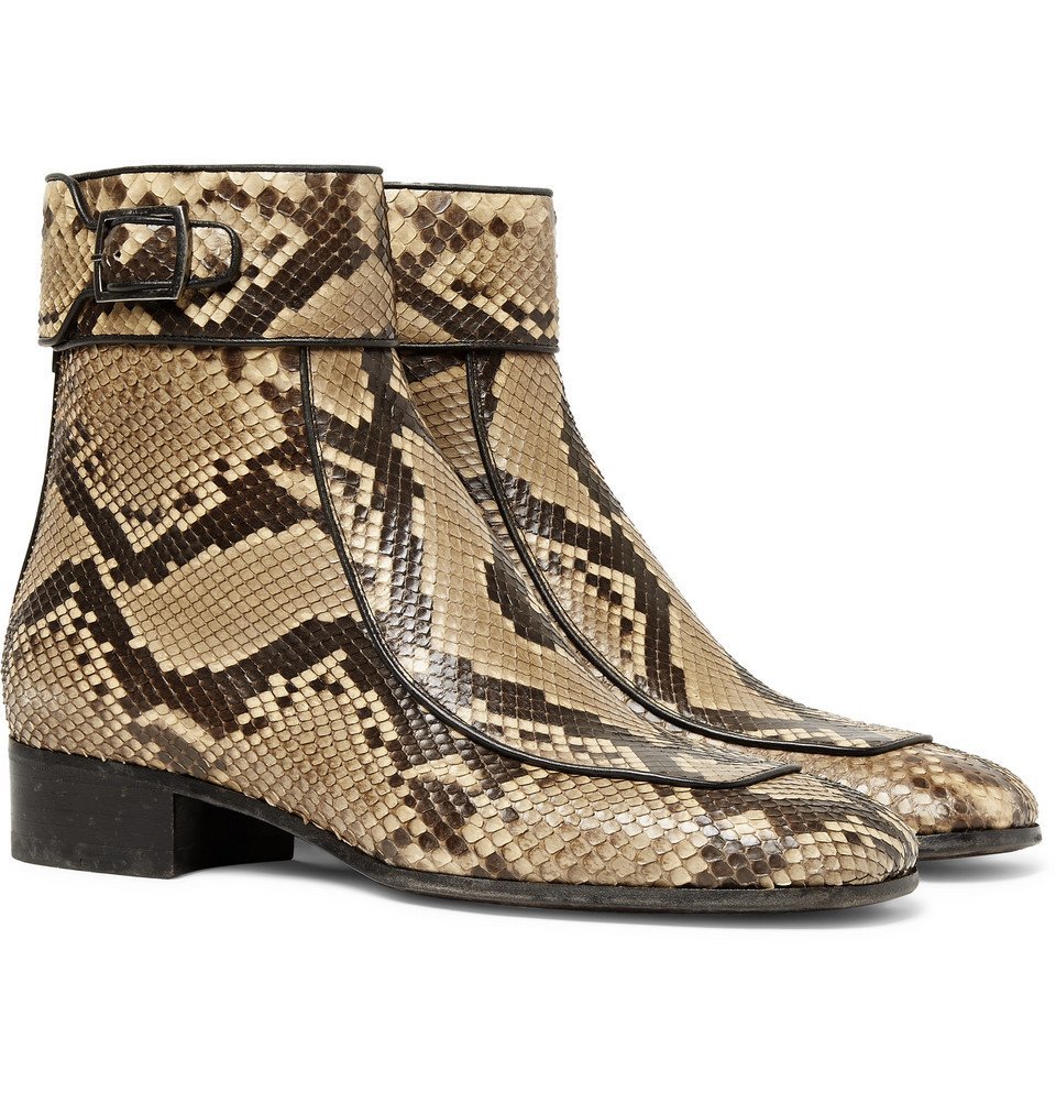 saint laurent python boots