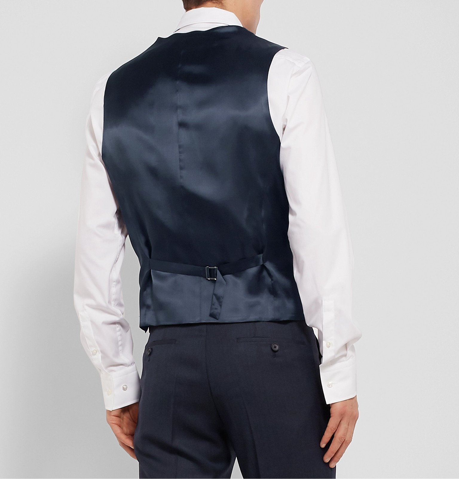 Hugo Boss - Navy Ben Slim-Fit Virgin Wool Waistcoat - Blue Hugo Boss