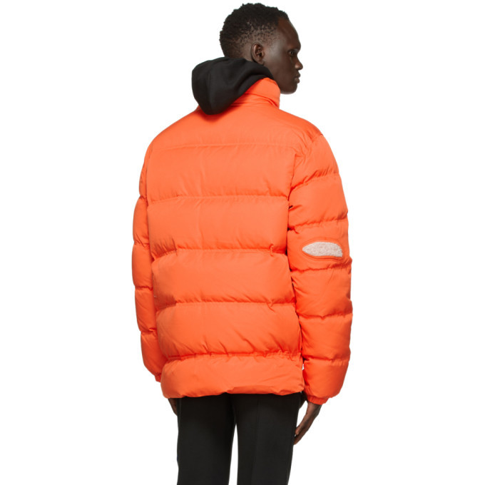 puffy orange jacket