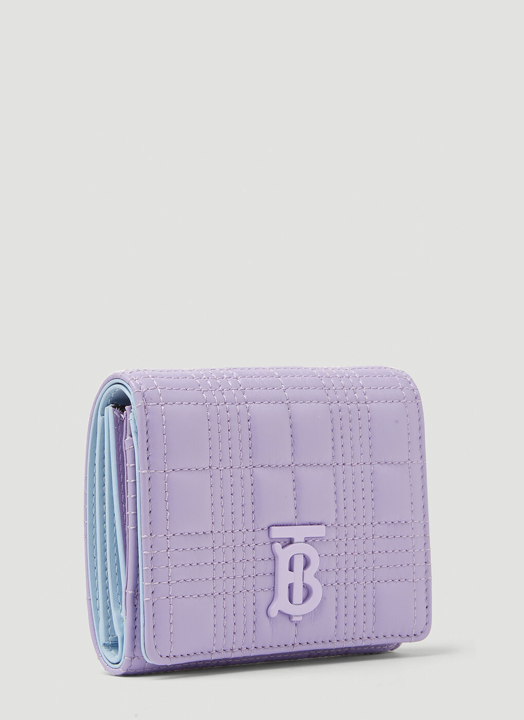 Lola Compact Wallet in Purple Burberry
