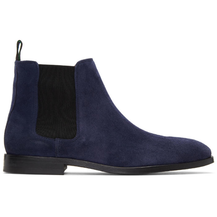 paul smith blue suede chelsea boots