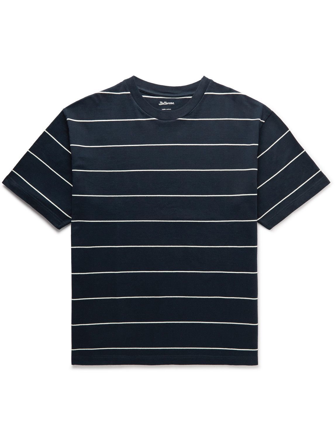 Bellerose - Striped Organic Cotton-Jersey T-Shirt - Blue Bellerose