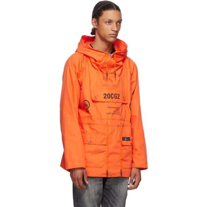 Neighborhood Orange Anorak Jacket Neighborhood