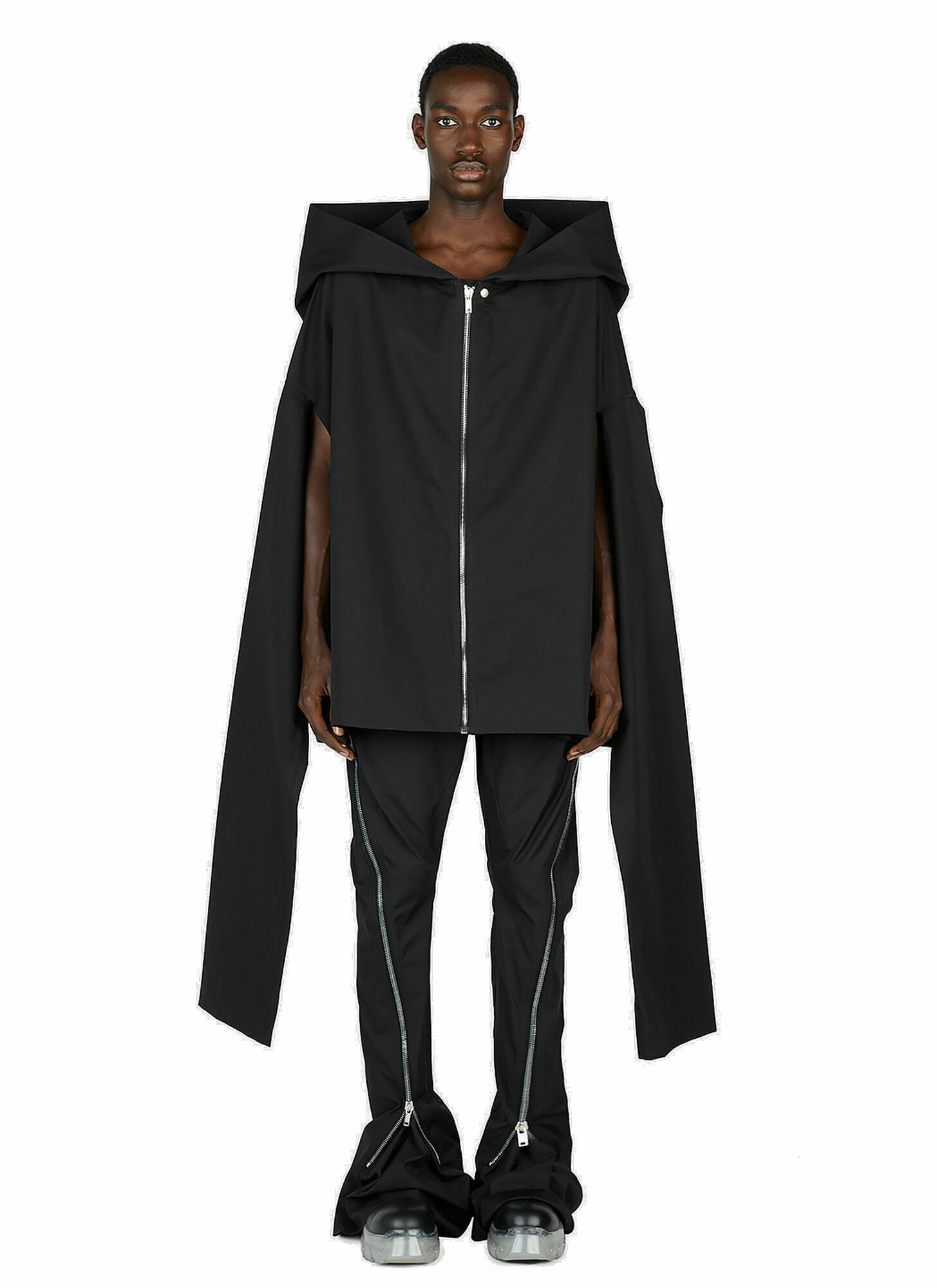Photo: Rick Owens - Hooded Cape Jacket in Black