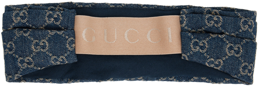 Gucci Indigo GG Denim Headband Gucci