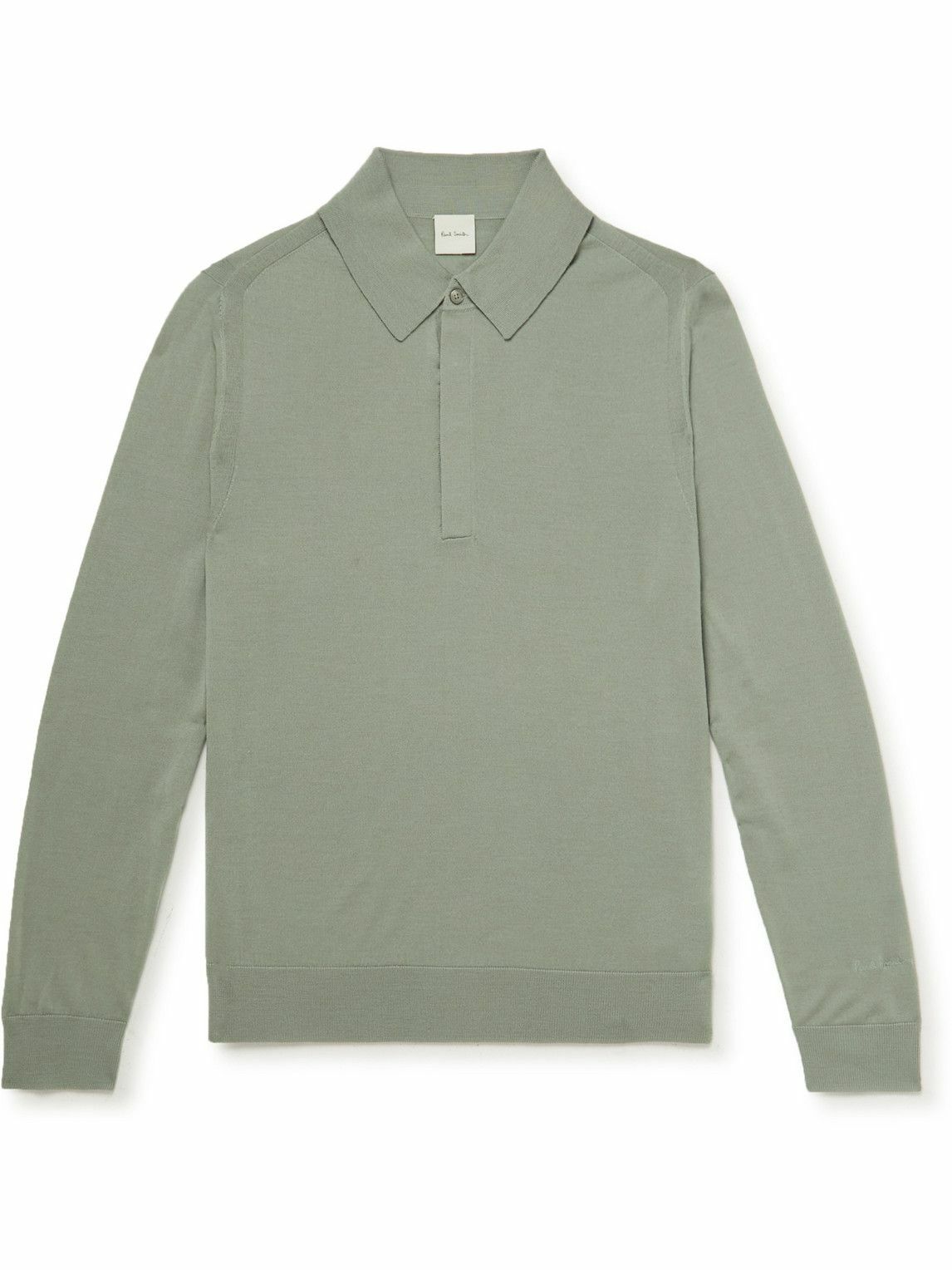 Paul Smith - Merino Wool Polo Shirt - Green Paul Smith