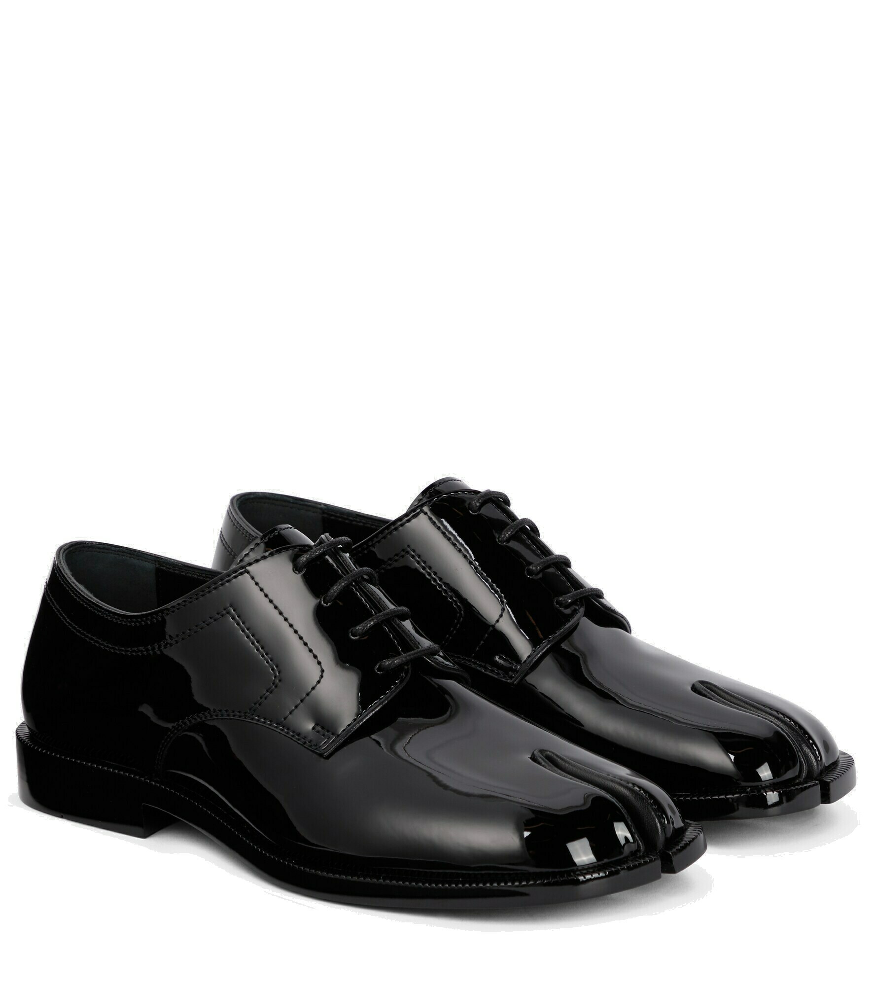 maison margiela classic leather tabi shoes