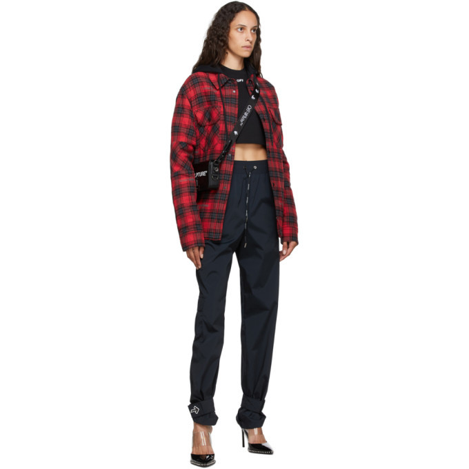 Black Flannel Hoodie Jacket 