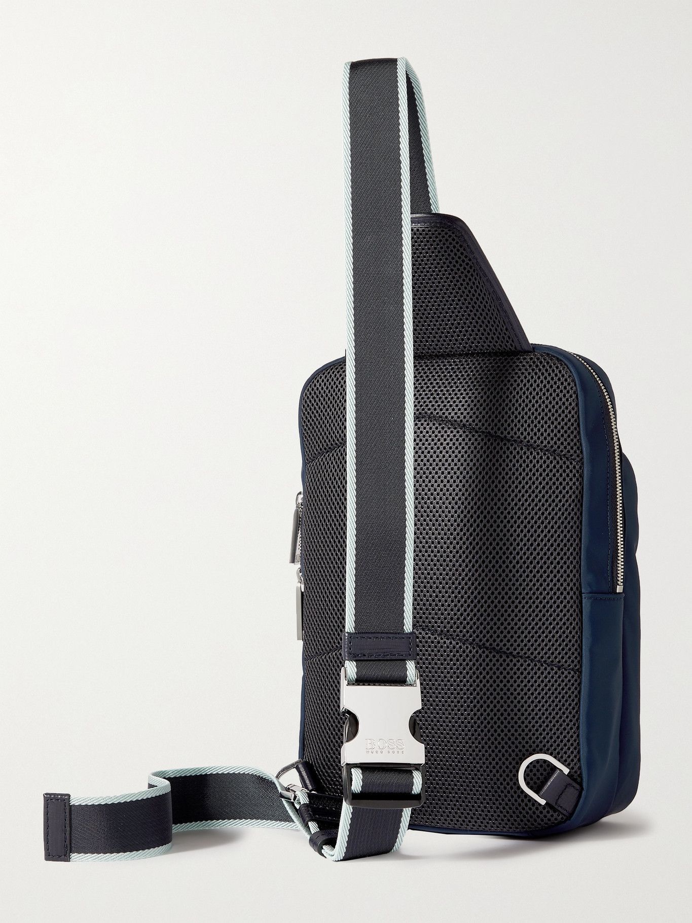 HUGO BOSS Meridian LeatherTrimmed Shell Backpack Hugo Boss