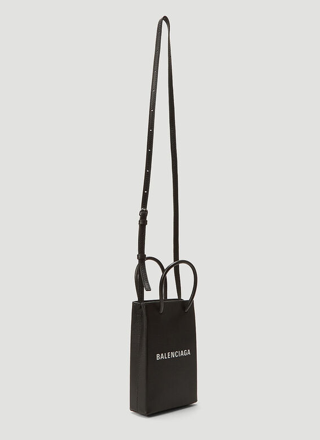 Shopping Phone Holder Bag in Black Balenciaga