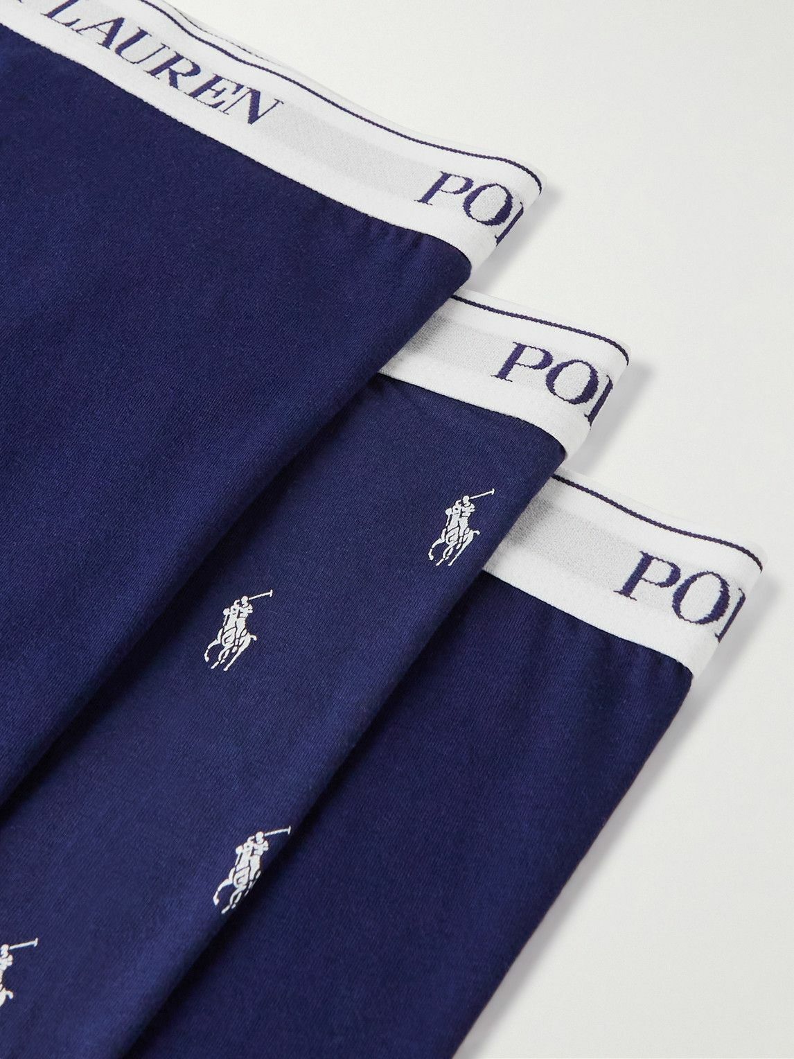 Polo Ralph Lauren - Three-Pack Stretch-Cotton Boxer Briefs - Blue