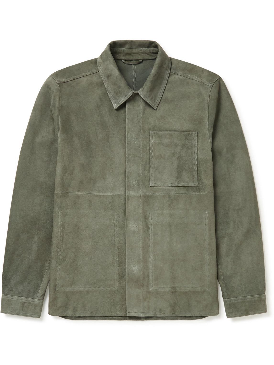 Mr P. - Suede Overshirt - Green Mr P.