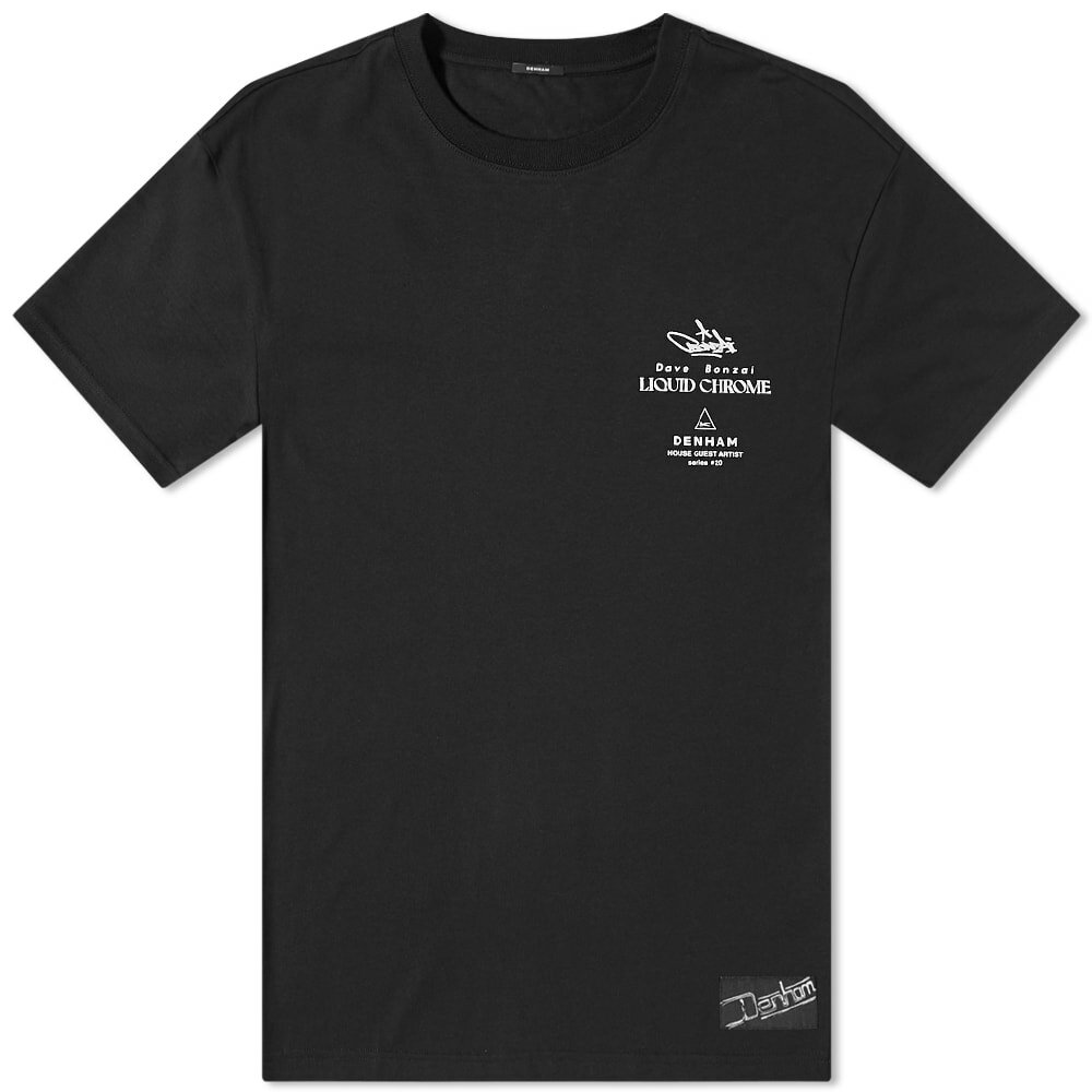 Denham x Dave Bonzai Badge Box T-Shirt in Black Denham