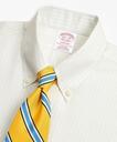 Brooks Brothers Men's Madison Relaxed-Fit Dress Shirt, Non-Iron Stripe | Light Yellow