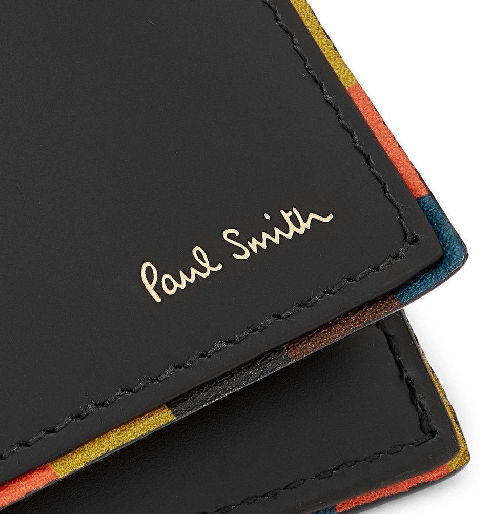 trechter Indiener Interpersoonlijk Paul Smith - Stripe-Trimmed Leather Billfold Wallet - Men - Black Paul Smith