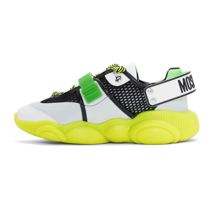 Moschino Green Fluo Teddy Sneakers Moschino