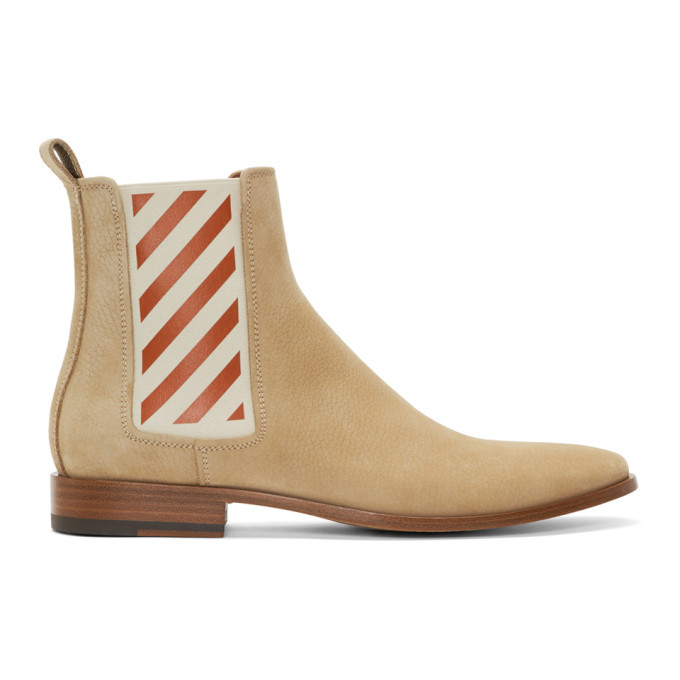 off white chelsea boots