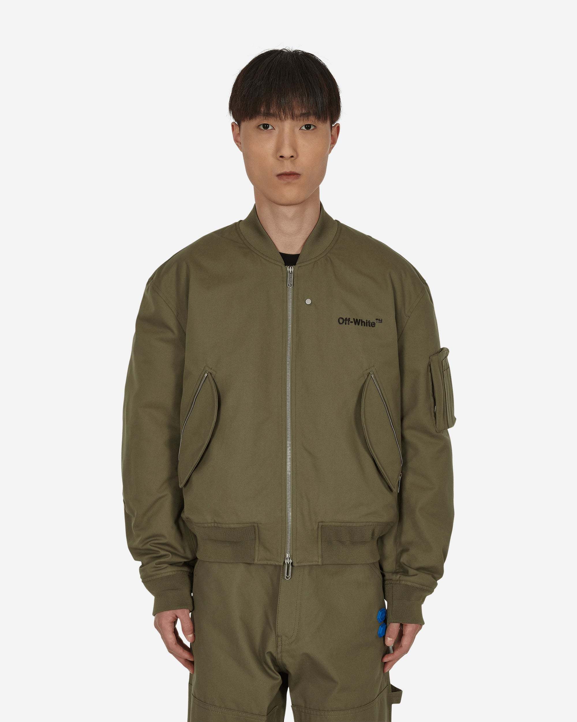 Diag Tab Bomber Jacket Off-White